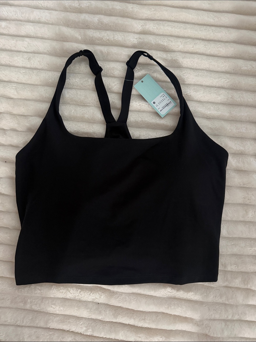 Black Racerback Crop Bralette